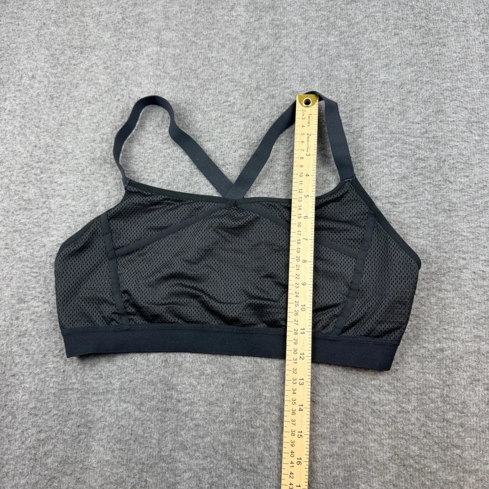C9 Champion Sports Bra Women's XXL Black Mesh Adjustable Crisscross Straps N9704